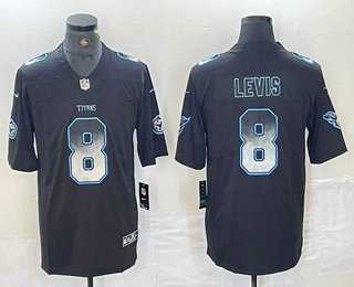 Men's Tennessee Titans #8 Will Levis Black 2019 Vapor Smoke Fashion Stitched NFL Nike Limited Jersey Dzhi